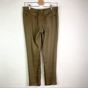 Italian Linen Pants Brown Tan Parisian Capsule Wardrobe Natural Fibers